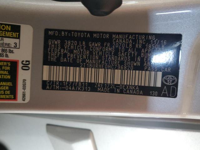 2017 TOYOTA COROLLA L #3309521551