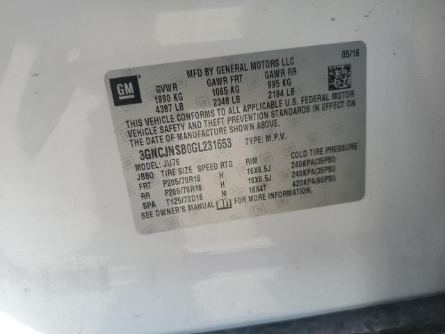 2016 CHEVROLET TRAX LS #3292452692