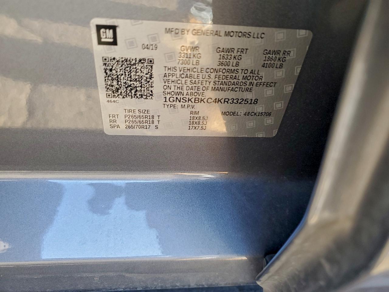 CHEVROLET TAHOE K1500 LT