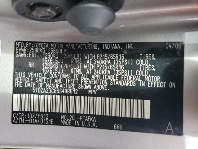 2006 TOYOTA SIENNA CE #3307239283