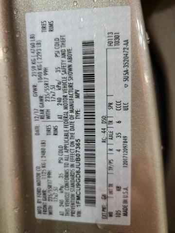 2018 FORD ESCAPE SE #3305421440