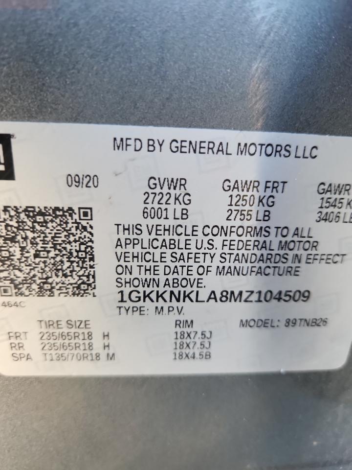 Lot #3302836915 2021 GMC ACADIA SLE