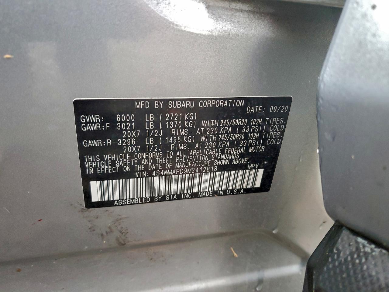 SUBARU ASCENT LIMITED