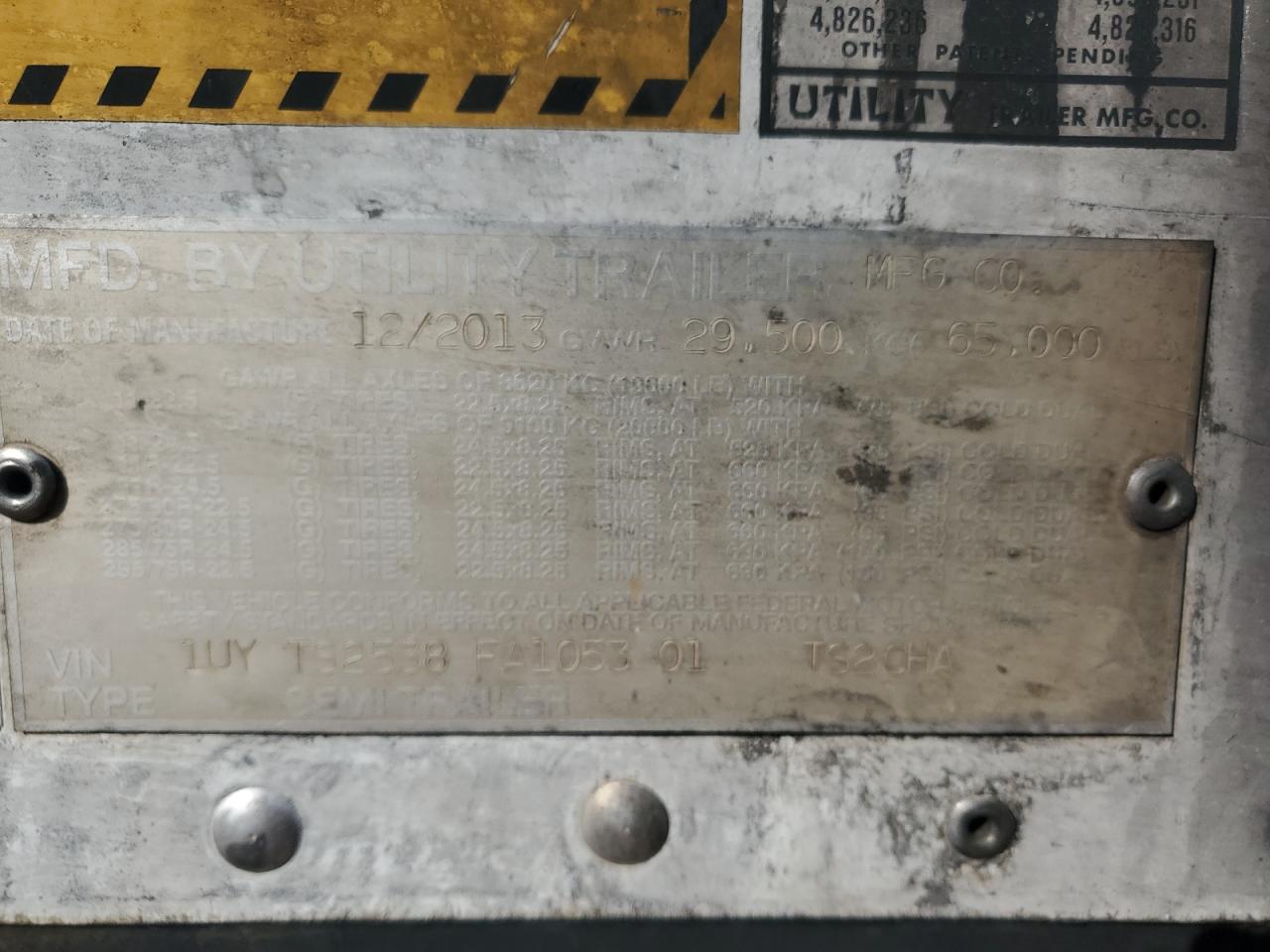 Lot #3290354813 2015 UTILITY UNKNOWN