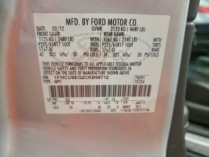 2012 FORD ESCAPE LIM #3297922788