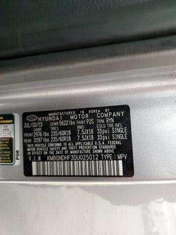 2013 HYUNDAI SANTA FE G #3305533068