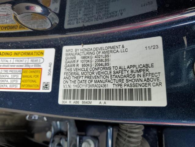 2024 HONDA ACCORD EX #3290199227