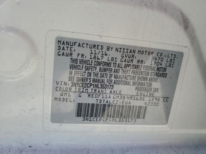 2017 NISSAN VERSA NOTE #3304770929