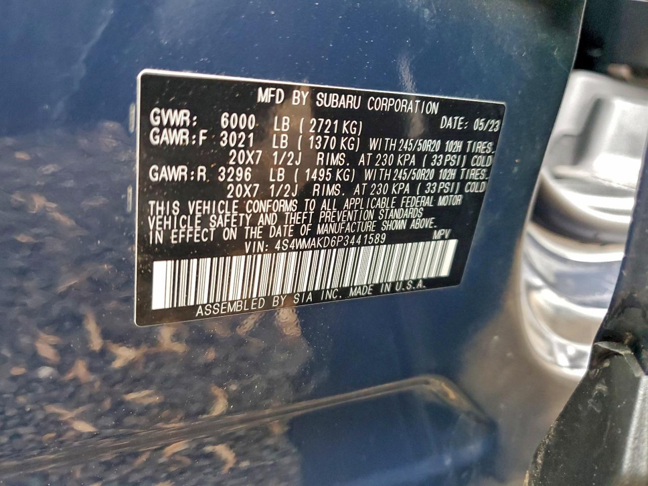 SUBARU ASCENT LIMITED