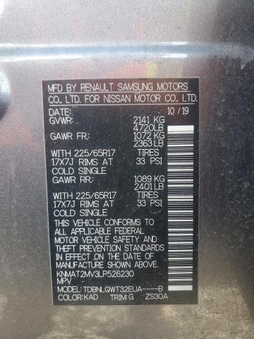 2020 NISSAN ROGUE S #3301983466