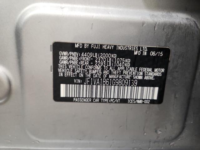 2016 SUBARU WRX - JF1VA1B61G9809139