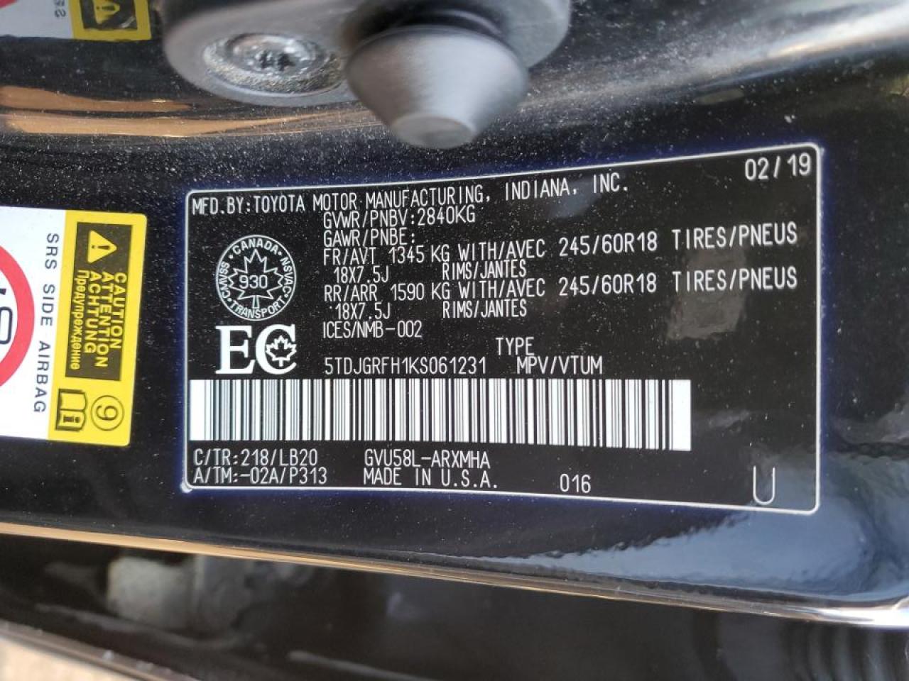 TOYOTA HIGHLANDER HYBRID