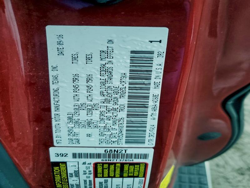 2017 TOYOTA TACOMA ACC #3301662659