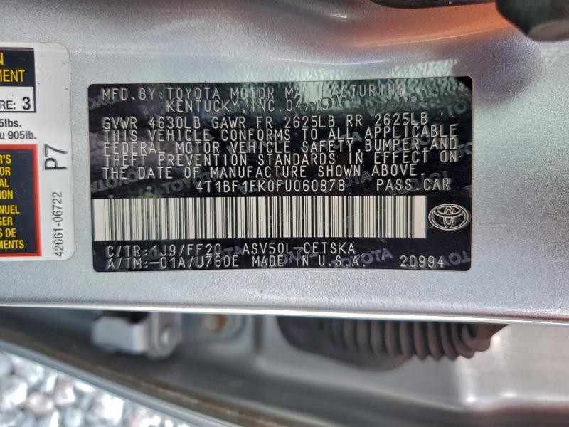 2015 TOYOTA CAMRY LE #3301859026