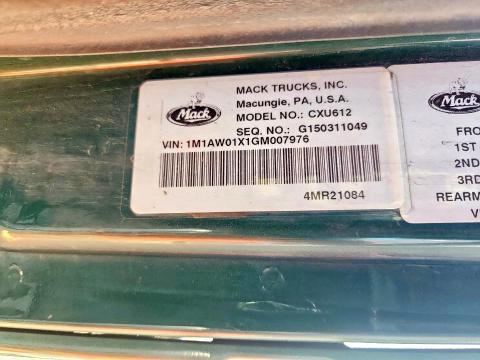 2016 MACK UNKNOWN #3296216423