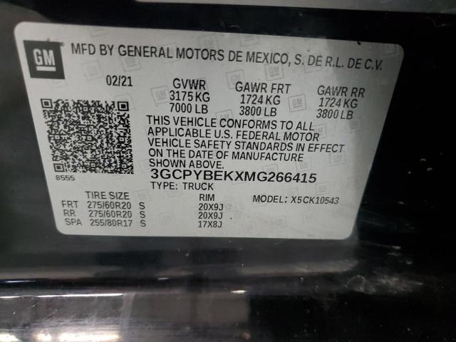 2021 CHEVROLET SILVERADO #3290162202