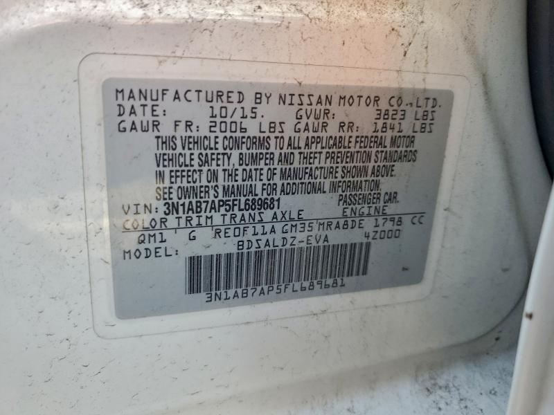 2015 NISSAN SENTRA S #3296947826