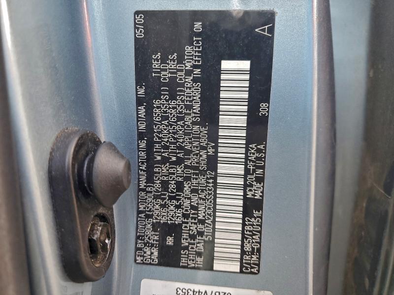 2005 TOYOTA SIENNA CE #3311462264