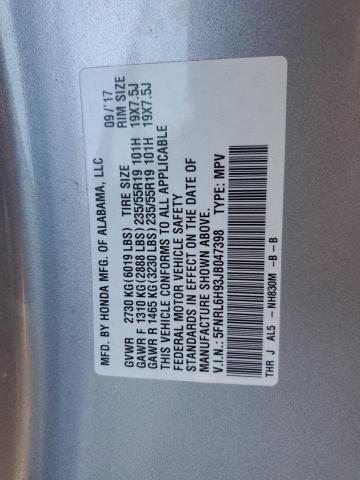 2018 HONDA ODYSSEY EL #3291339192