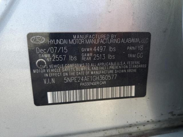 2016 HYUNDAI SONATA SE 5NPE24AF1GH360577