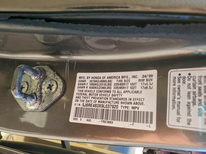 2009 HONDA CR-V LX #3302740022