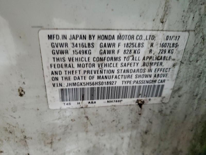 2017 HONDA FIT LX #3311517266
