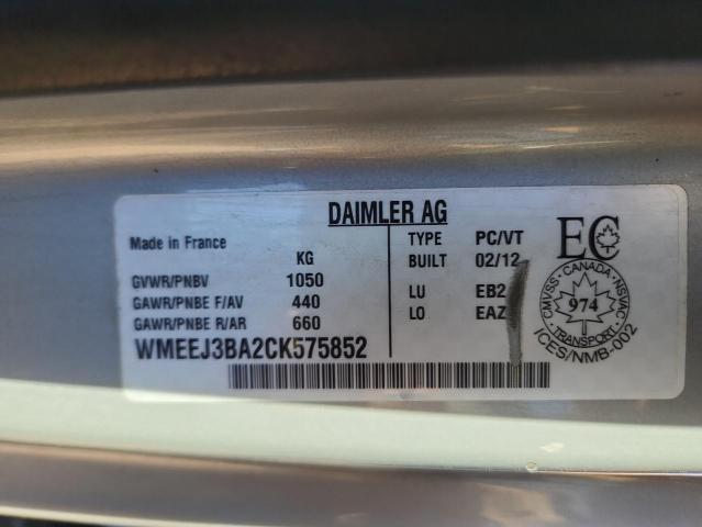 2012 SMART FORTWO PUR - WMEEJ3BA2CK575852