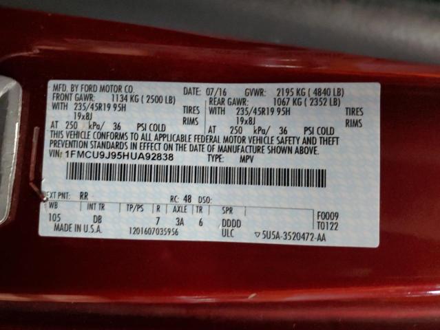 2017 FORD ESCAPE TIT #3302734097