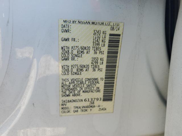 2014 NISSAN ARMADA SV #3281636401