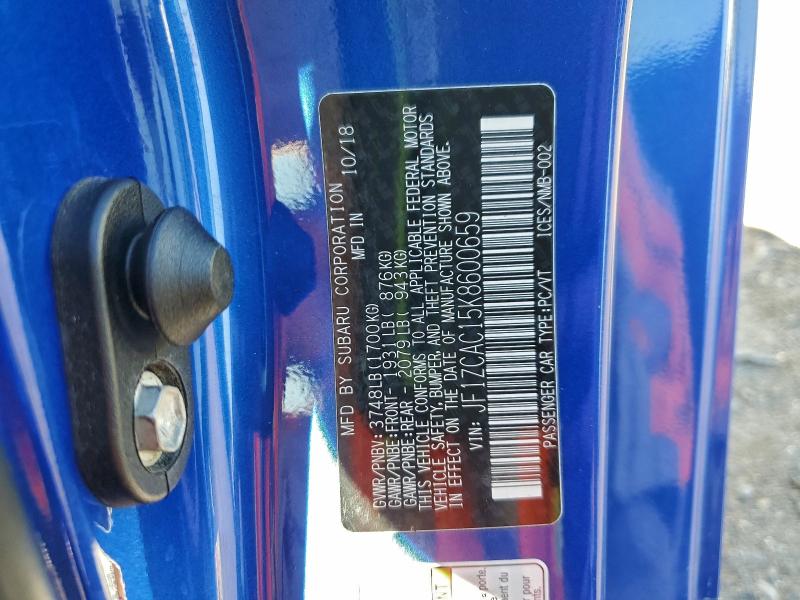 2019 SUBARU BRZ LIMITE #3312564272