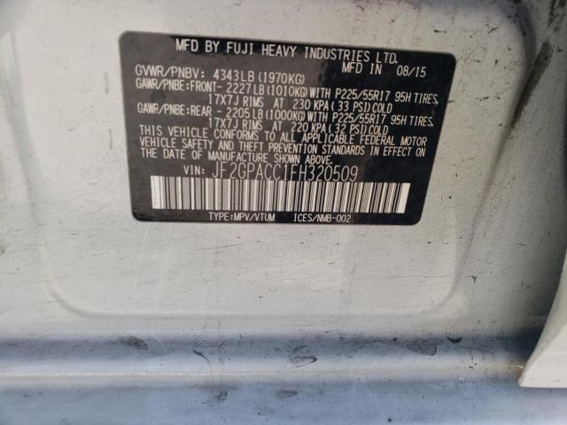 2015 SUBARU XV CROSSTR #3290228241