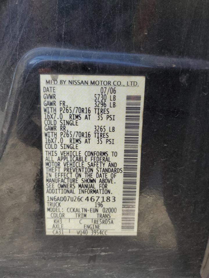Lot #3290278281 2006 NISSAN FRONTIER C