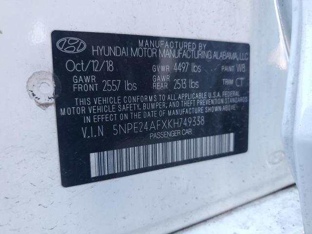 2019 HYUNDAI SONATA SE #3297288385