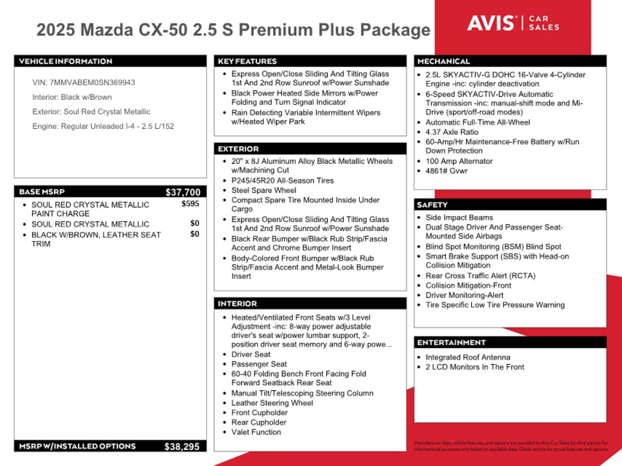 MAZDA CX-50 PREMIUM PLUS