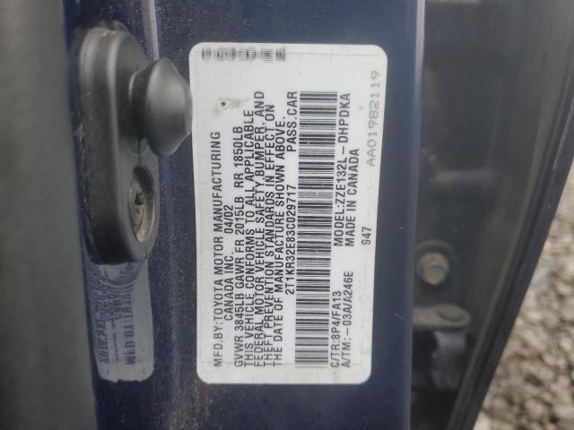 2003 TOYOTA COROLLA MA #3304583475