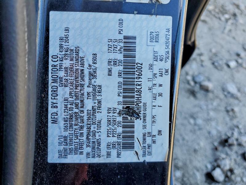 2012 FORD FUSION SE #3305303363