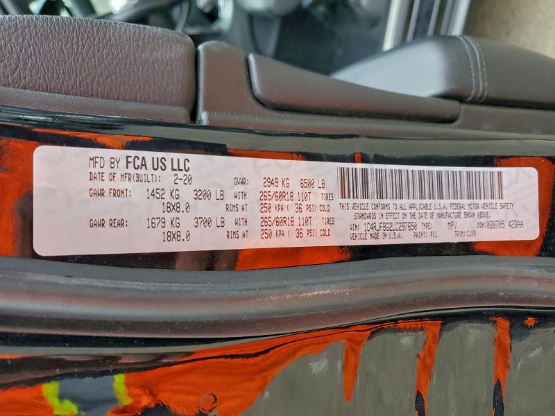 2020 JEEP GRAND CHER #3305423443