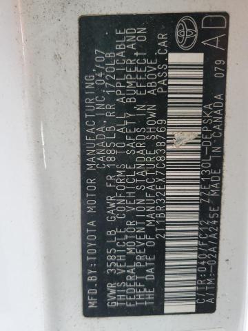 2007 TOYOTA COROLLA CE #3296314452