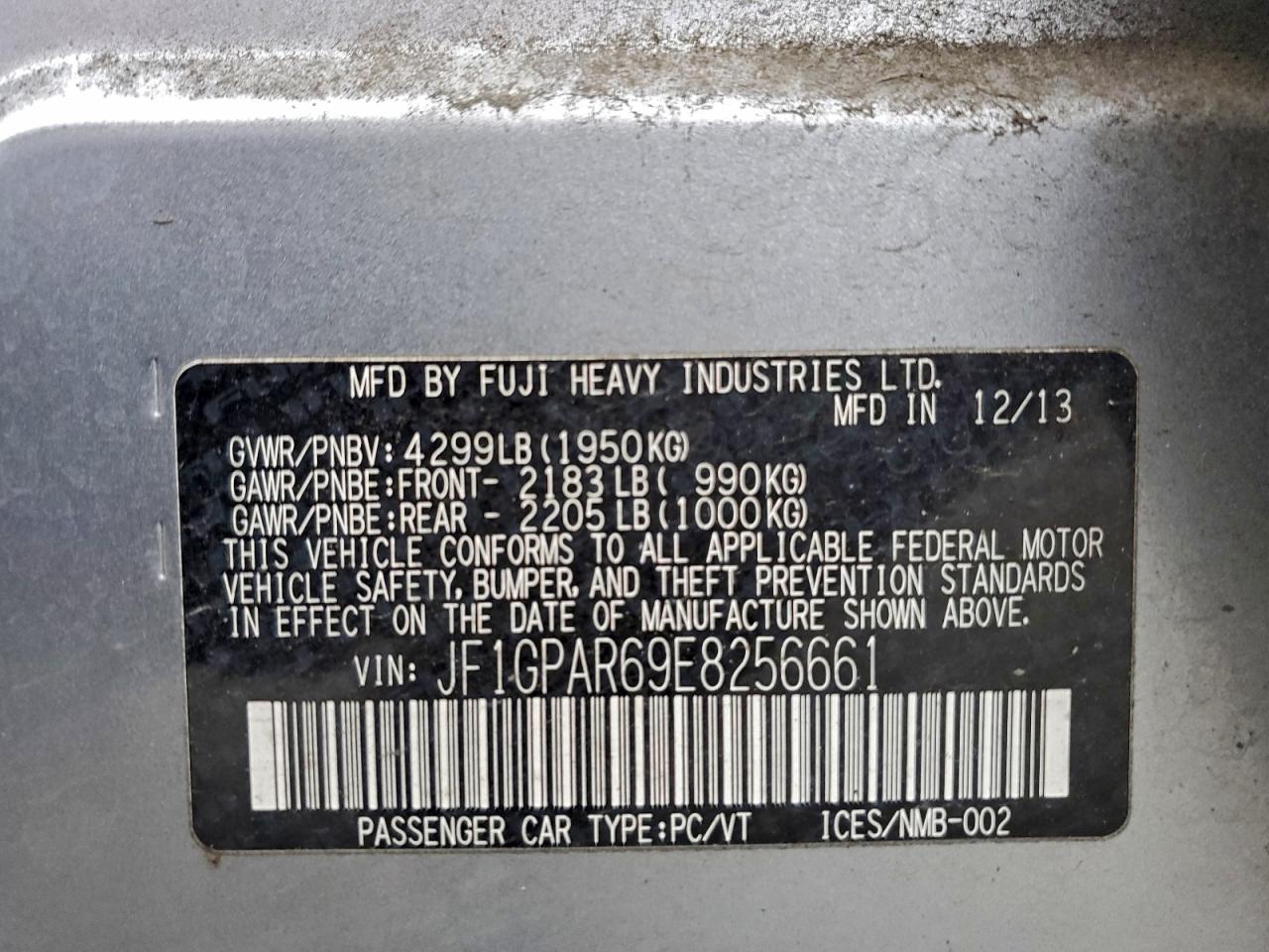 SUBARU IMPREZA SPORT LIMITED