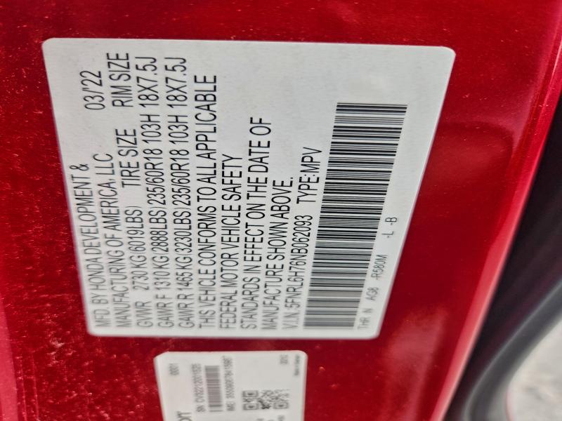 2022 HONDA ODYSSEY EX #3316094254