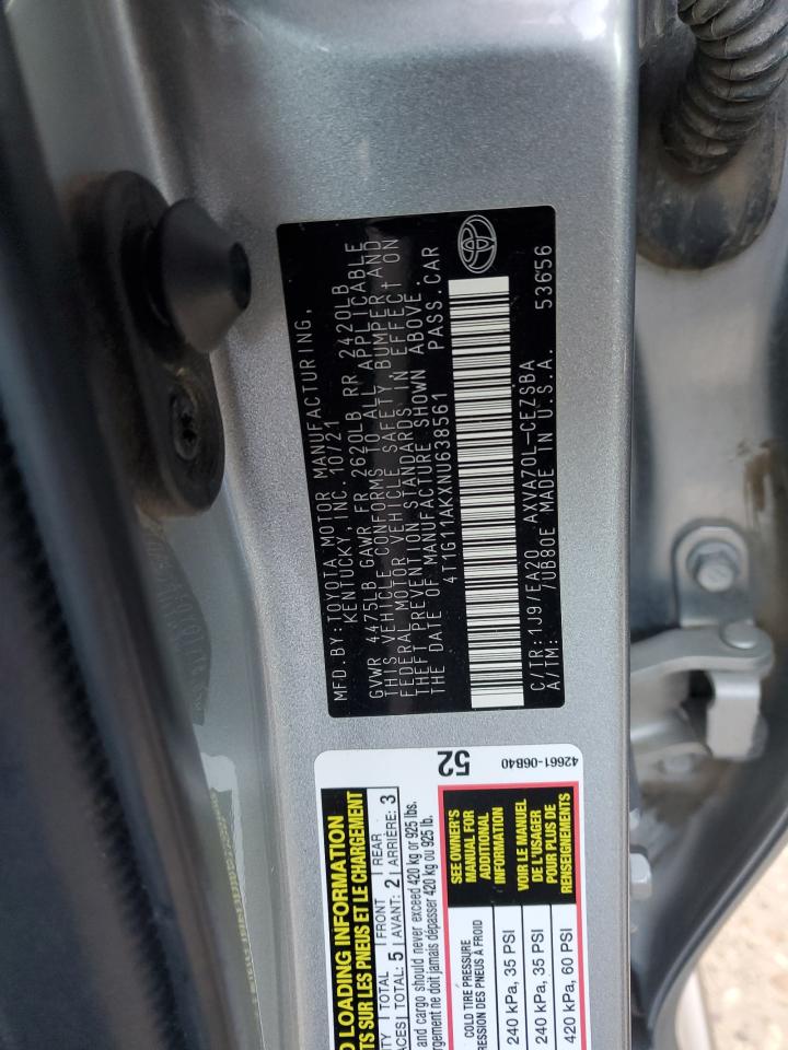 Lot #3303591927 2022 TOYOTA CAMRY SE