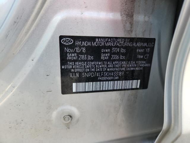 2019 HYUNDAI ELANTRA SE - 5NPD74LF3KH433189