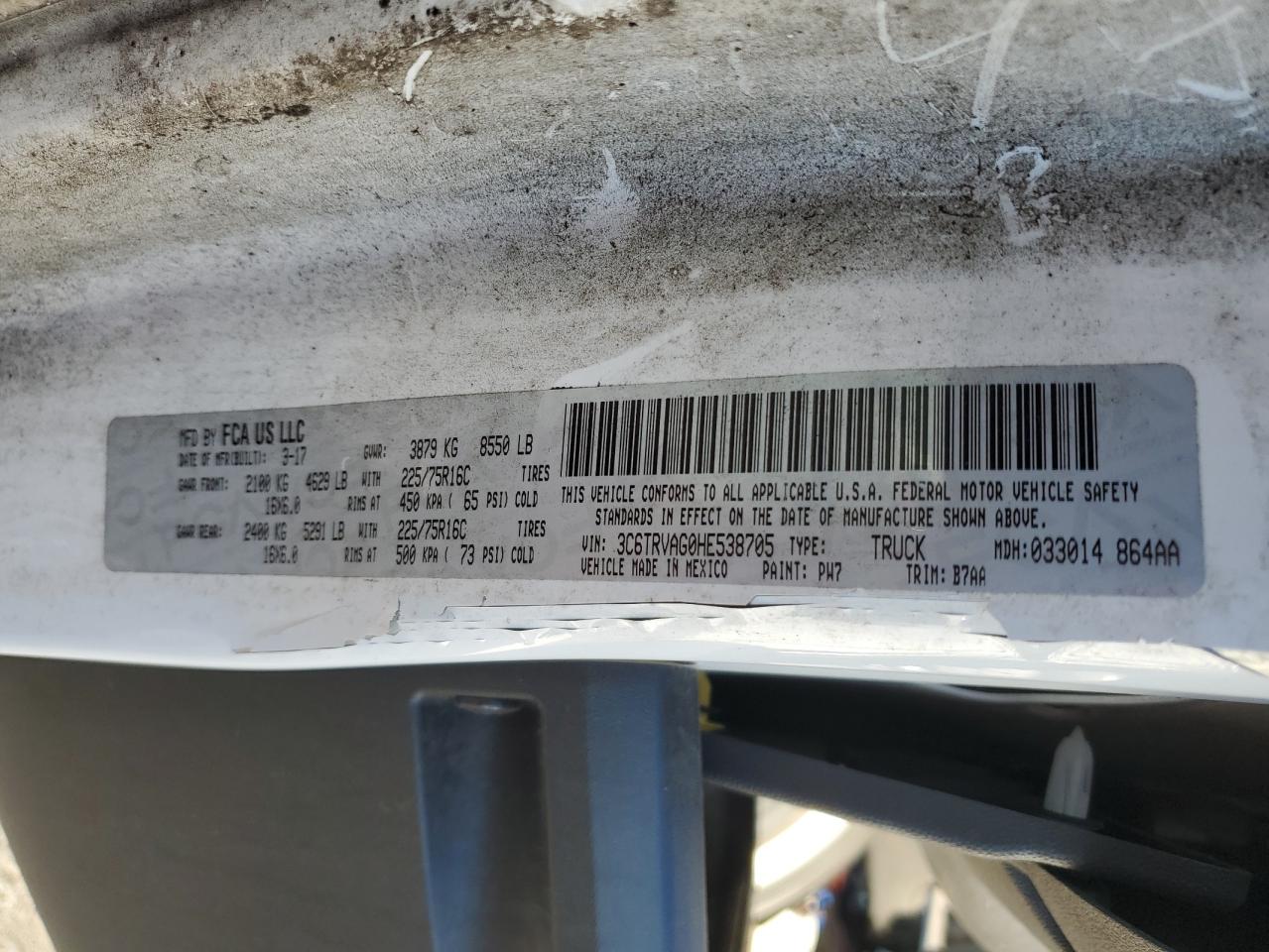 RAM PROMASTER 1500 STANDARD