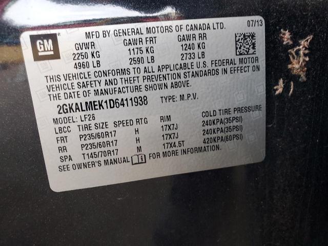 2013 GMC TERRAIN SL #3301819418