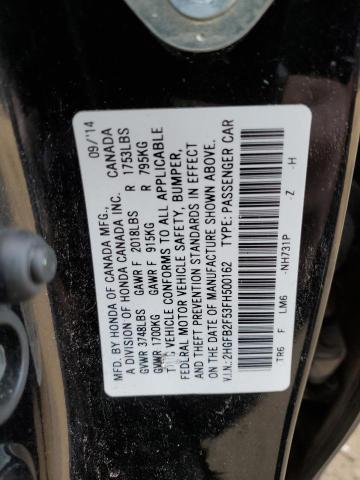 2015 HONDA CIVIC LX #3302646089