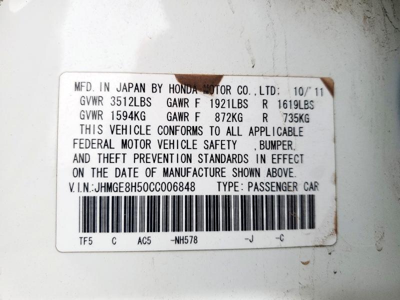 2012 HONDA FIT SPORT #3294266890