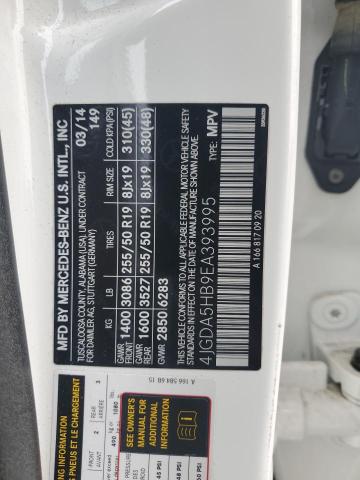 2014 MERCEDES-BENZ ML 350 4MA #3293467428