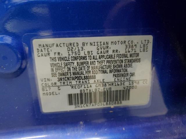 2013 NISSAN VERSA S #3292584877