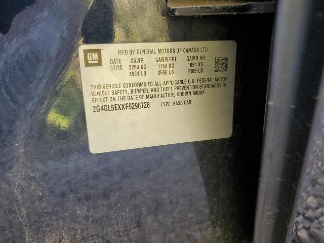 2015 BUICK REGAL 2G4GL5EXXF9296728