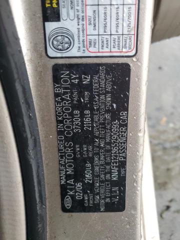 2006 KIA SPECTRA LX #3304535441